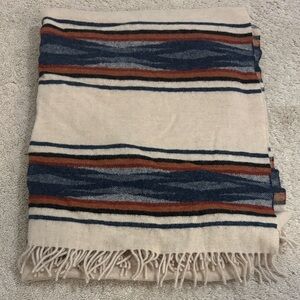 Striped Fringe Blanket Scarf
